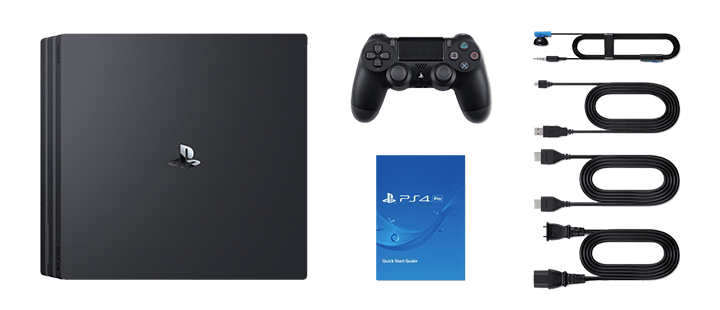 Items included in the PS4 Pro box